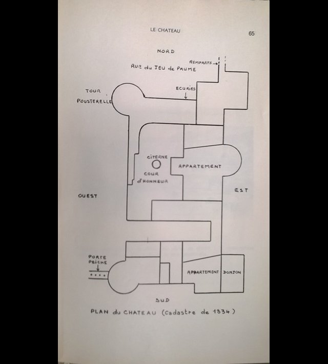 Plan stylisé du château - cadastre de 1834 &copy;Sandy ANDRIANT &copy; 2019 