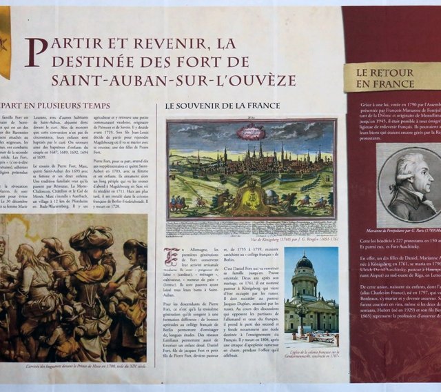 Panneau informatif sur la famille Fort de St Auban  &copy;&copy; 2019 
